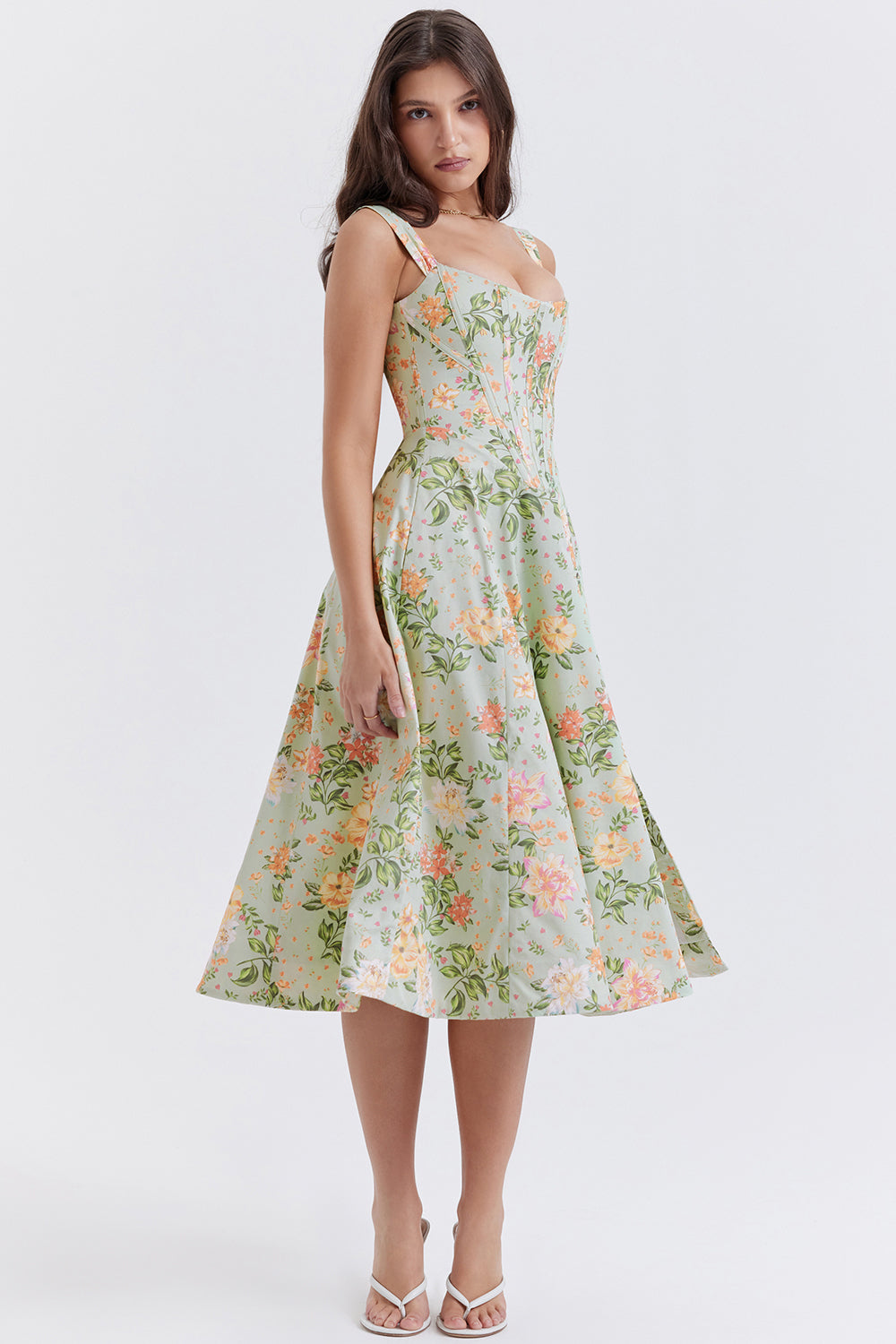 Boutique - Robe d'été mi-longue Blossom Breeze à imprimé floral