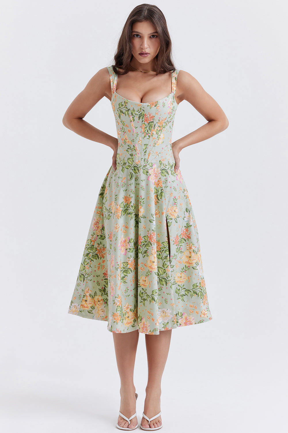 Boutique - Robe d'été mi-longue Blossom Breeze à imprimé floral