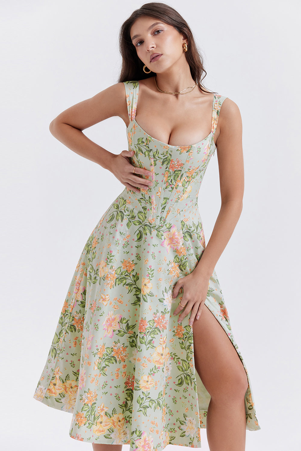 Boutique - Robe d'été mi-longue Blossom Breeze à imprimé floral