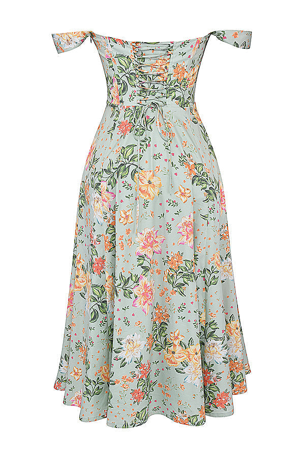 Boutique - Robe d'été mi-longue Blossom Breeze à imprimé floral