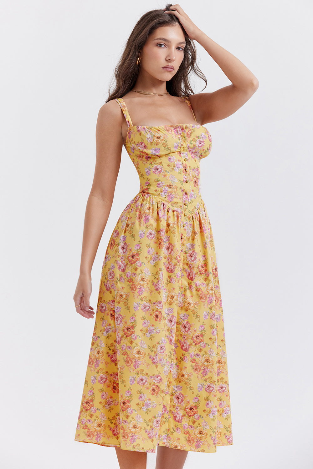 Boutique - Robe d'été mi-longue Blossom Breeze à imprimé floral