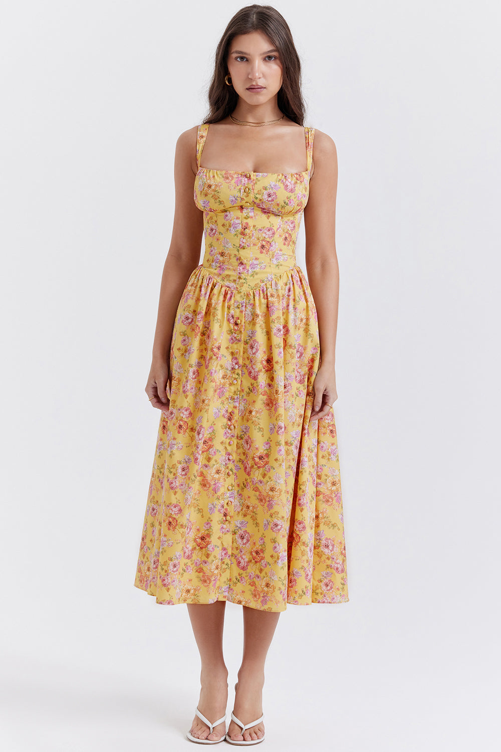 Boutique - Robe d'été mi-longue Blossom Breeze à imprimé floral