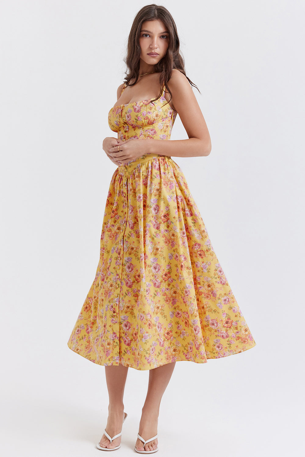 Boutique - Robe d'été mi-longue Blossom Breeze à imprimé floral