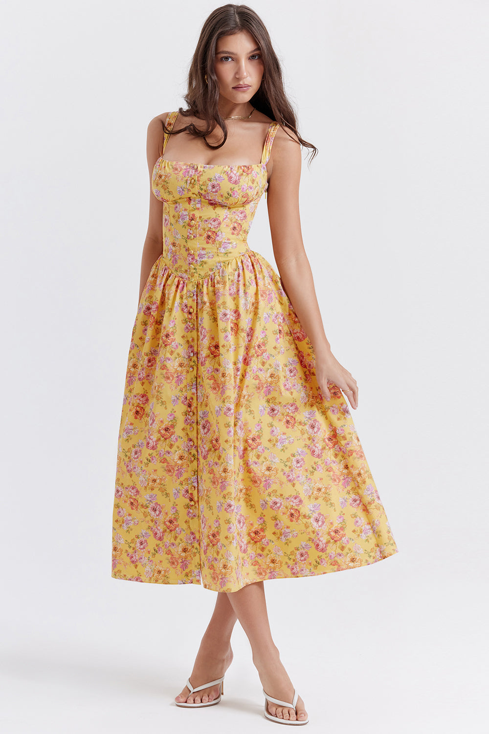 Boutique - Robe d'été mi-longue Blossom Breeze à imprimé floral