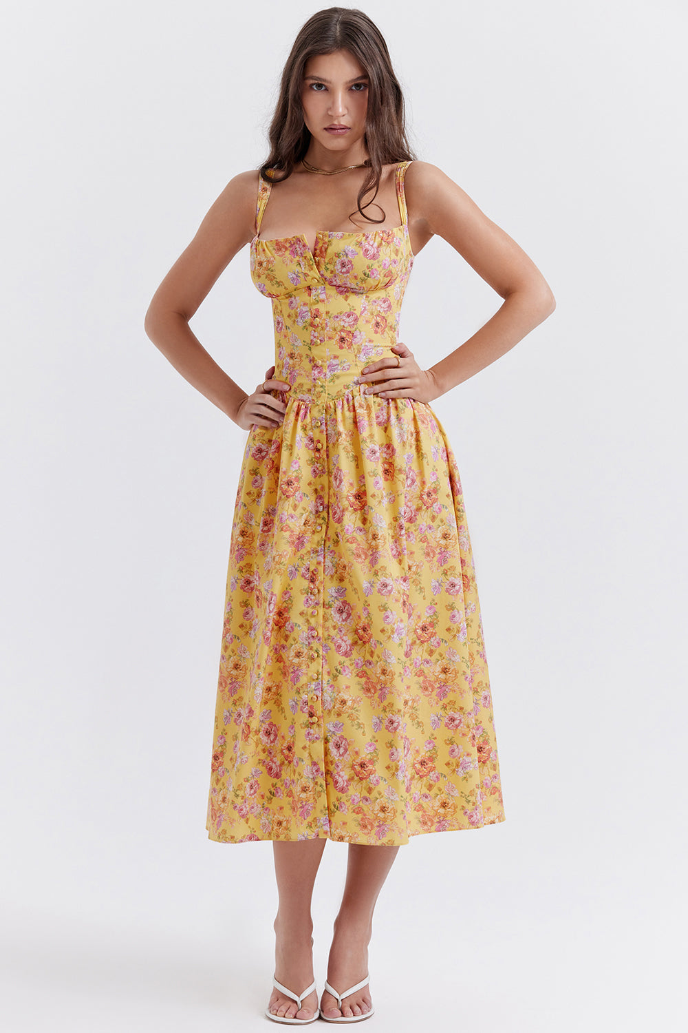 Boutique - Robe d'été mi-longue Blossom Breeze à imprimé floral