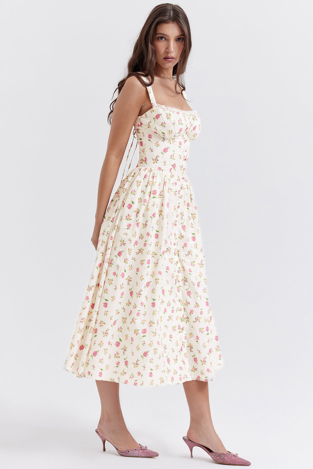 Boutique - Robe d'été mi-longue Blossom Breeze à imprimé floral