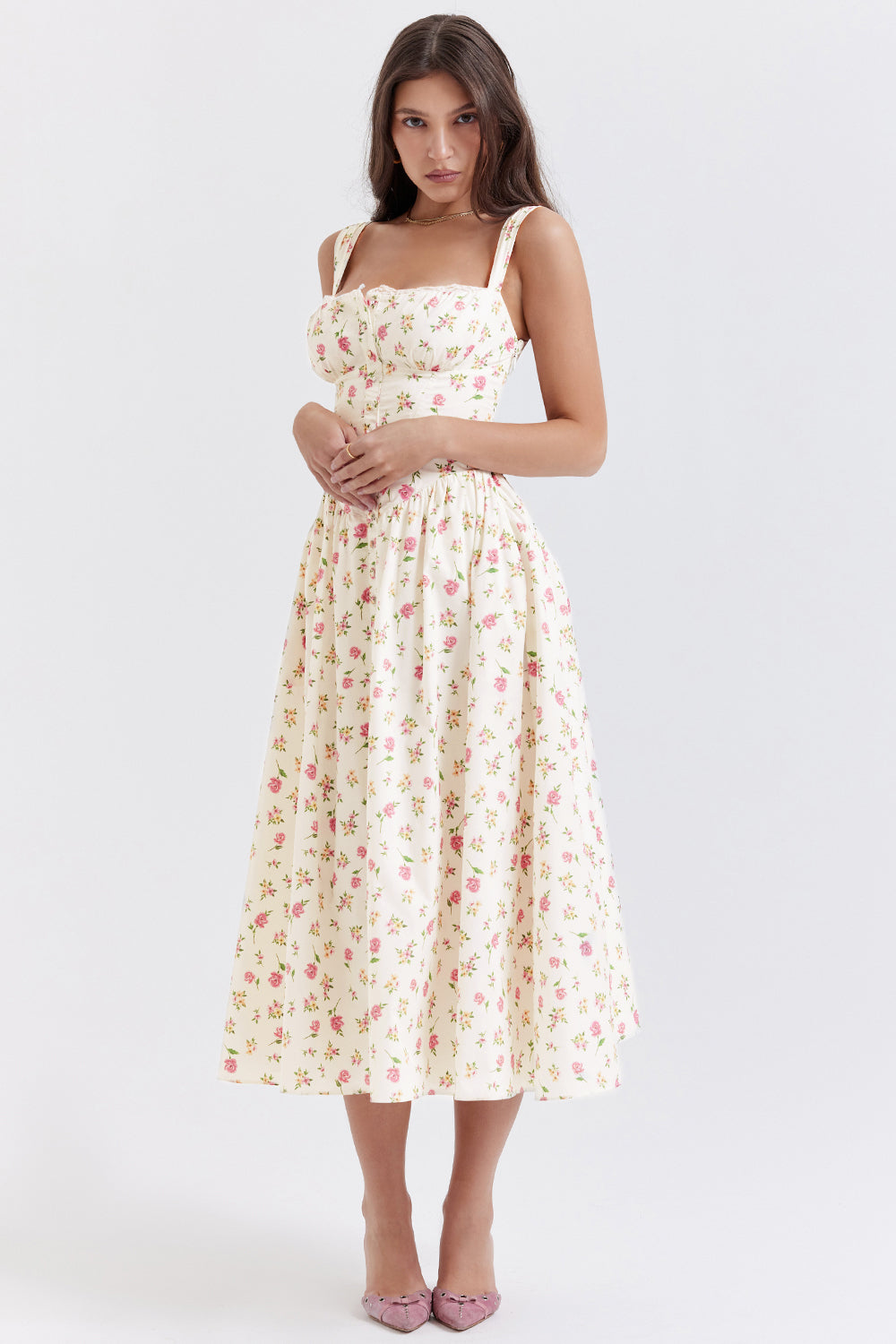 Boutique - Robe d'été mi-longue Blossom Breeze à imprimé floral