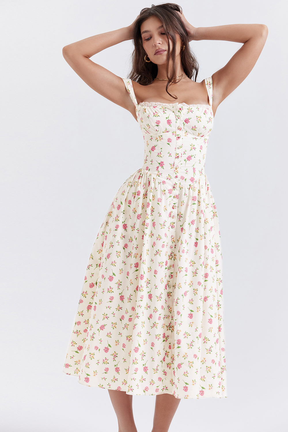 Boutique - Robe d'été mi-longue Blossom Breeze à imprimé floral