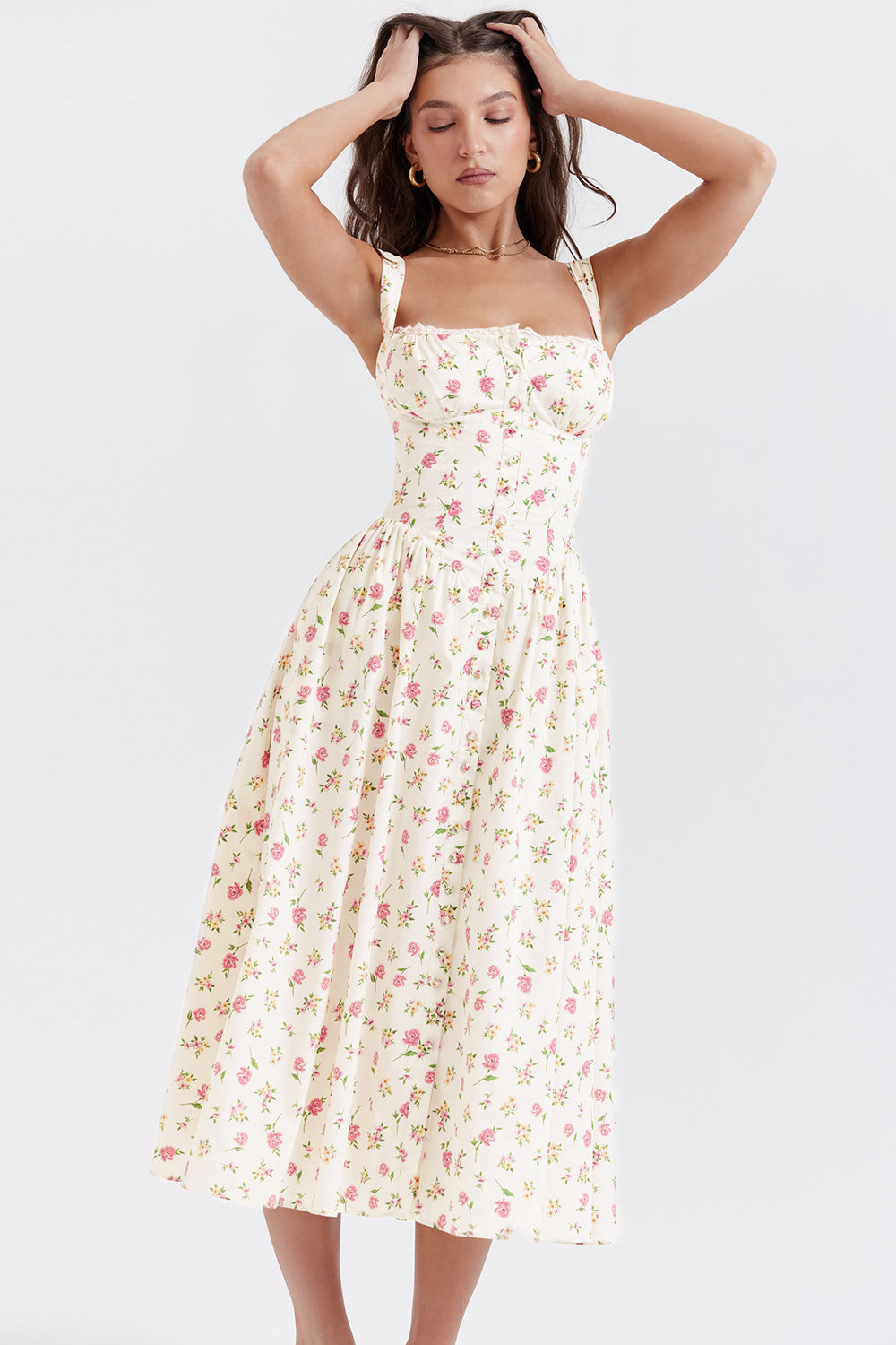 Boutique - Robe d'été mi-longue Blossom Breeze à imprimé floral