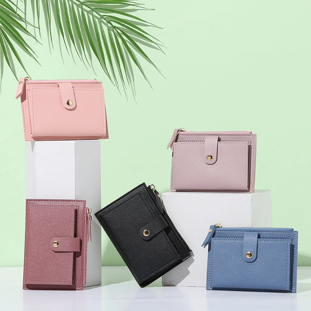 Sophie - Mini-Portefeuille en Velours, Tendance et Compact