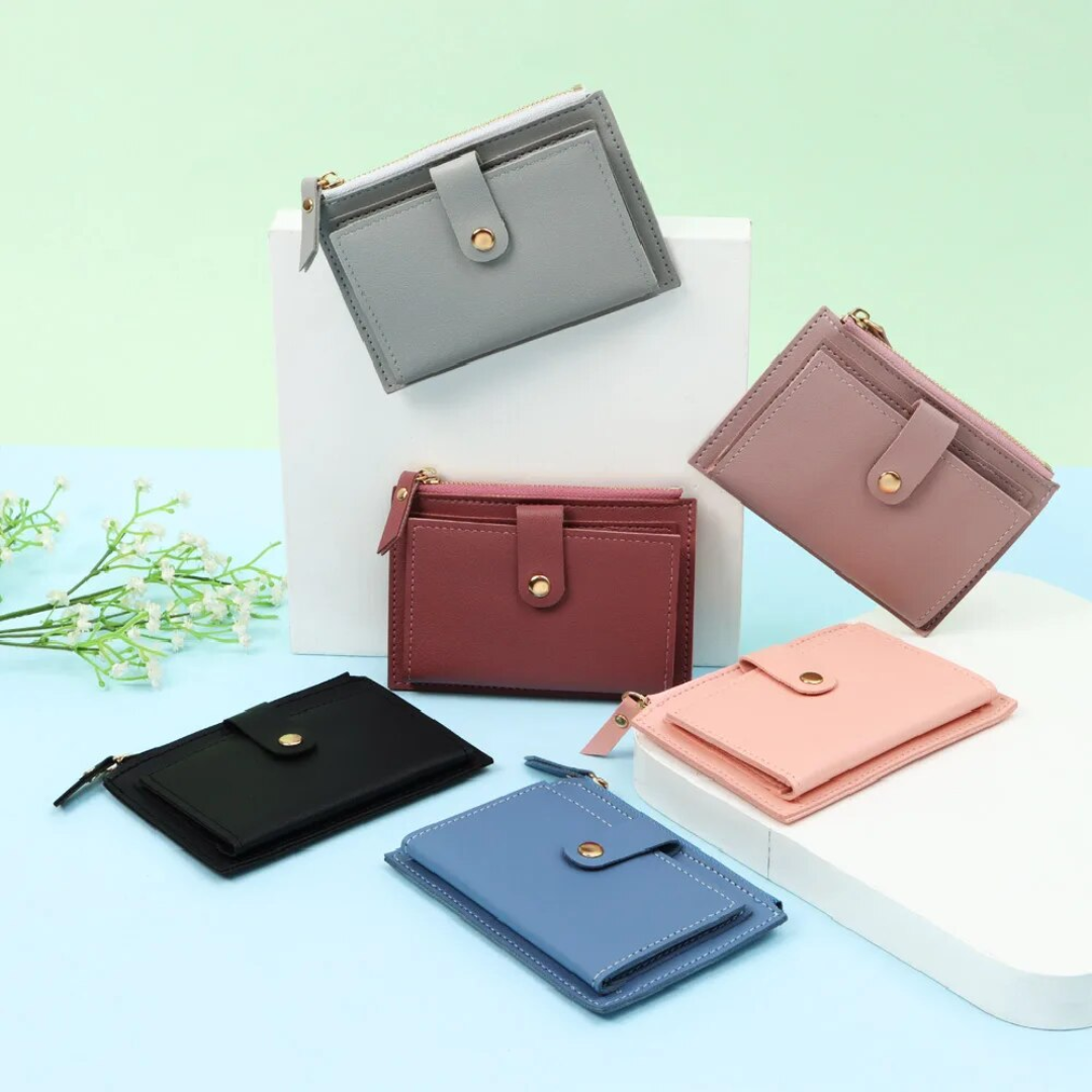 Sophie - Mini-Portefeuille en Velours, Tendance et Compact