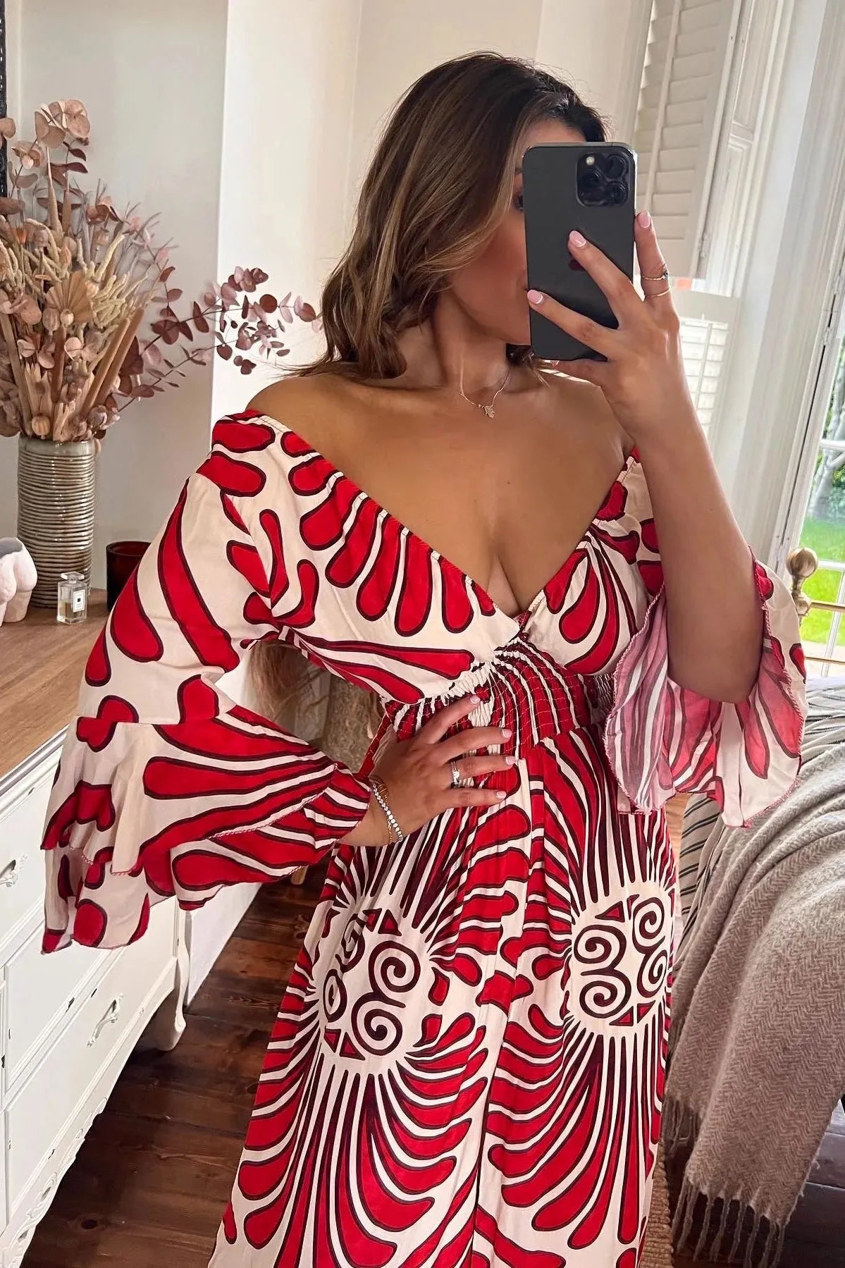 Sara - Vintage Floral Ruffle Sleeve Jumpsuit