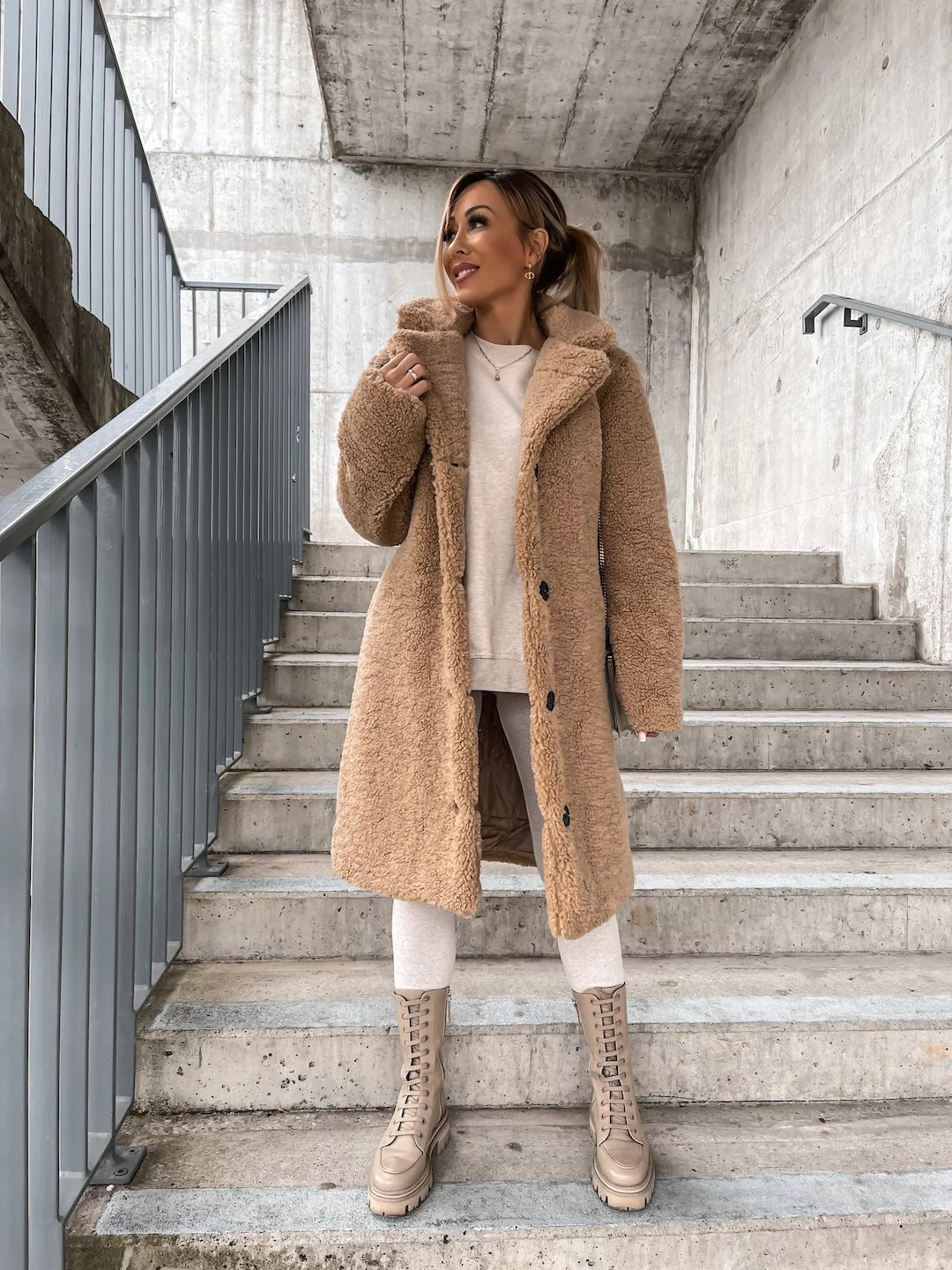 Lilou – Manteau en teddy pour un look chaleureux et confortable